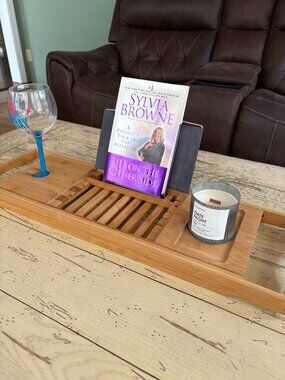 Expandable Bamboo Natural Spa Bathtub Caddy / Tray